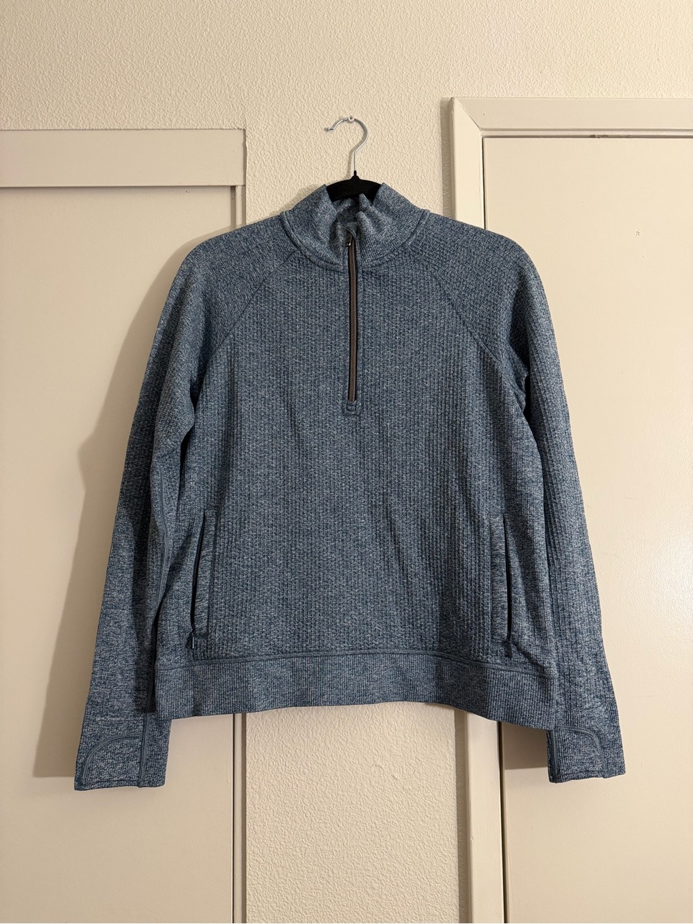 lululemon athletica Heathered Blue Women's Half-Zip Sweater